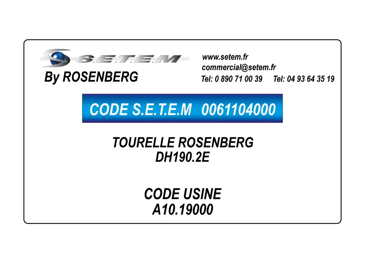 0061104000-TOURELLE ROSENBERG DH190.2E *A10.19000*