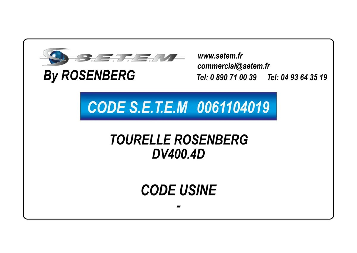 0061104019-TOURELLE ROSENBERG DV400.4D