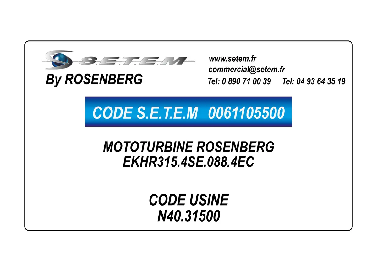 0061105500-MOTOTURBINE ROSENBERG EKHR315.4SE.088.4EC *N40.31500*