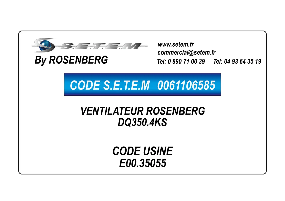 0061106585-VENTILATEUR ROSENBERG DQ350.4KS *E00.35055*