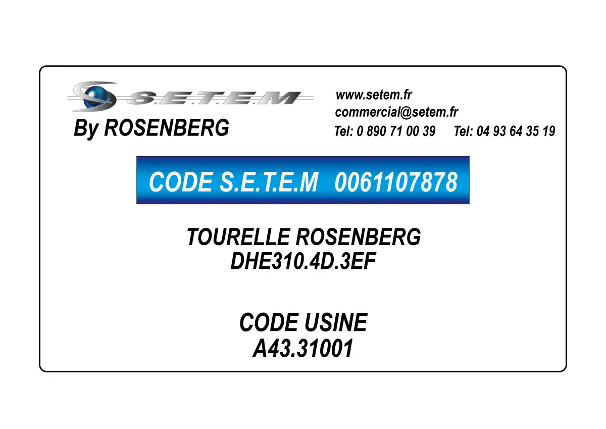 0061107878-TOURELLE ROSENBERG DHE310.4D.3EF *A43.31001*