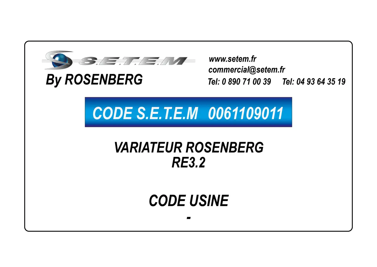 0061109011-VARIATEUR RE3.2 ROSENBERG
