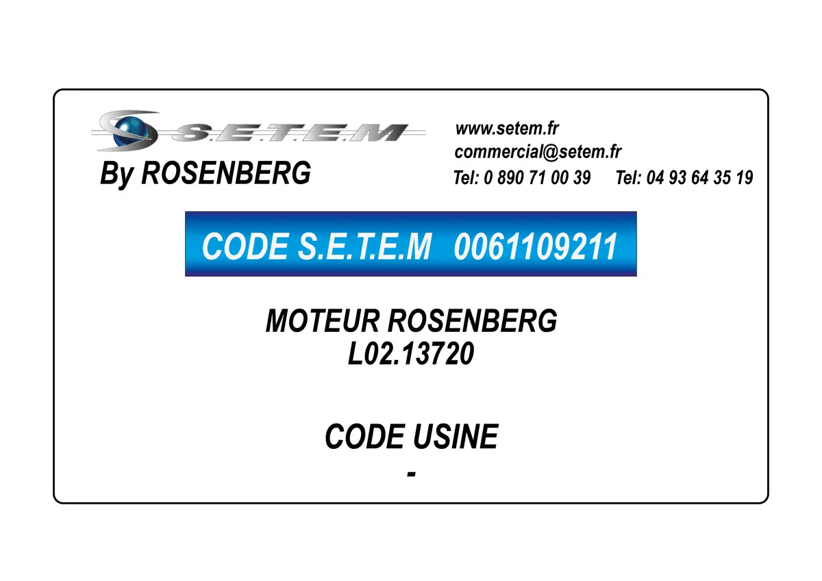 0061109211-MOTEUR ROSENBERG L02.13720