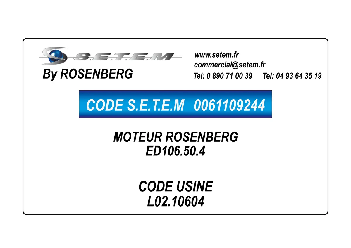 0061109244-MOTEUR ROSENBERG ED106.50.4 *L02.10604*