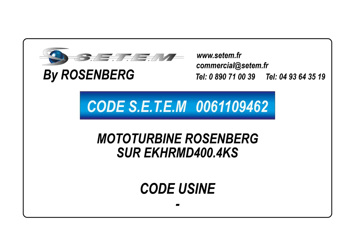 0061109462-MOTOTURBINE ROSENBERG SUR EKHRMD400.4KS
