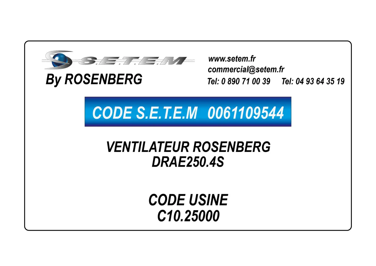0061109544-VENTILATEUR ROSENBERG DRAE250.4S *C10.25000*