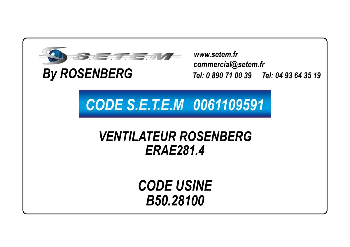 0061109591-VENTILATEUR ROSENBERG ERAE281.4 *B50.28100*