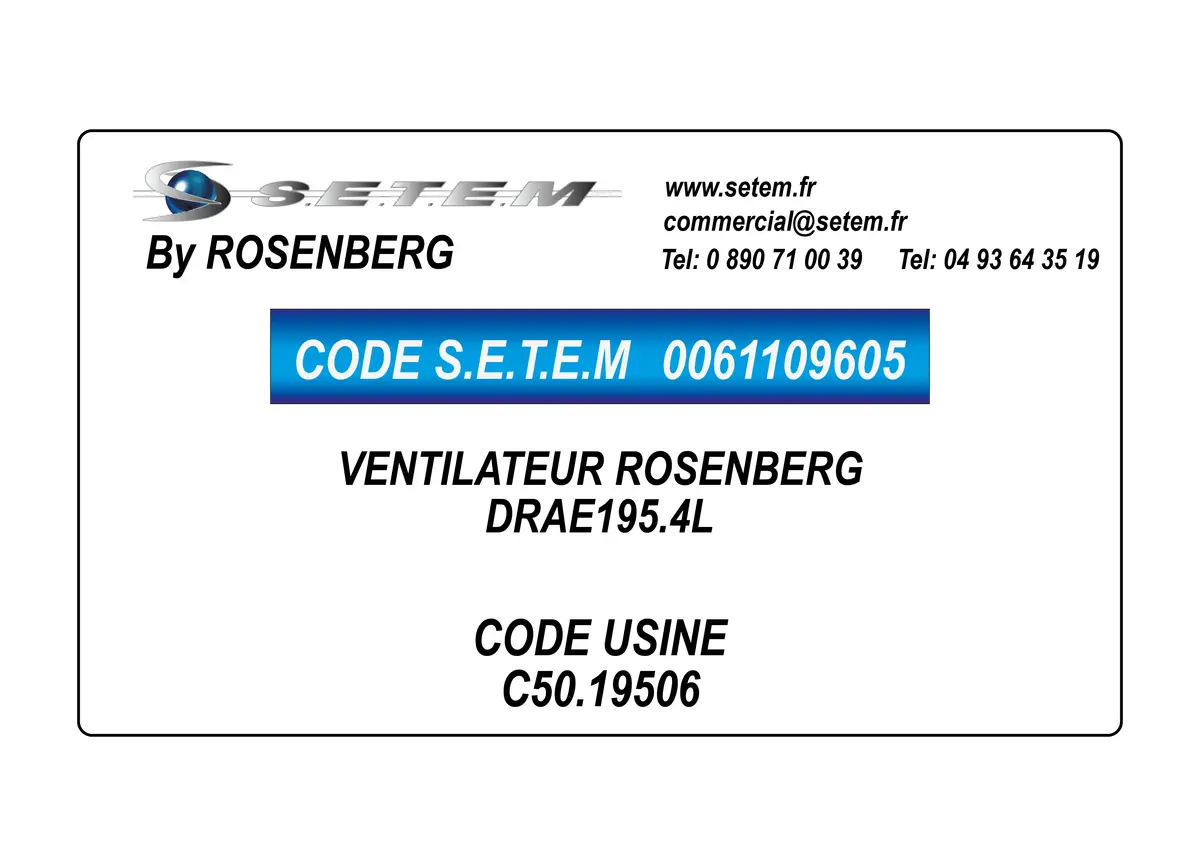 0061109605-VENTILATEUR ROSENBERG DRAE195.4L *C50.19506*