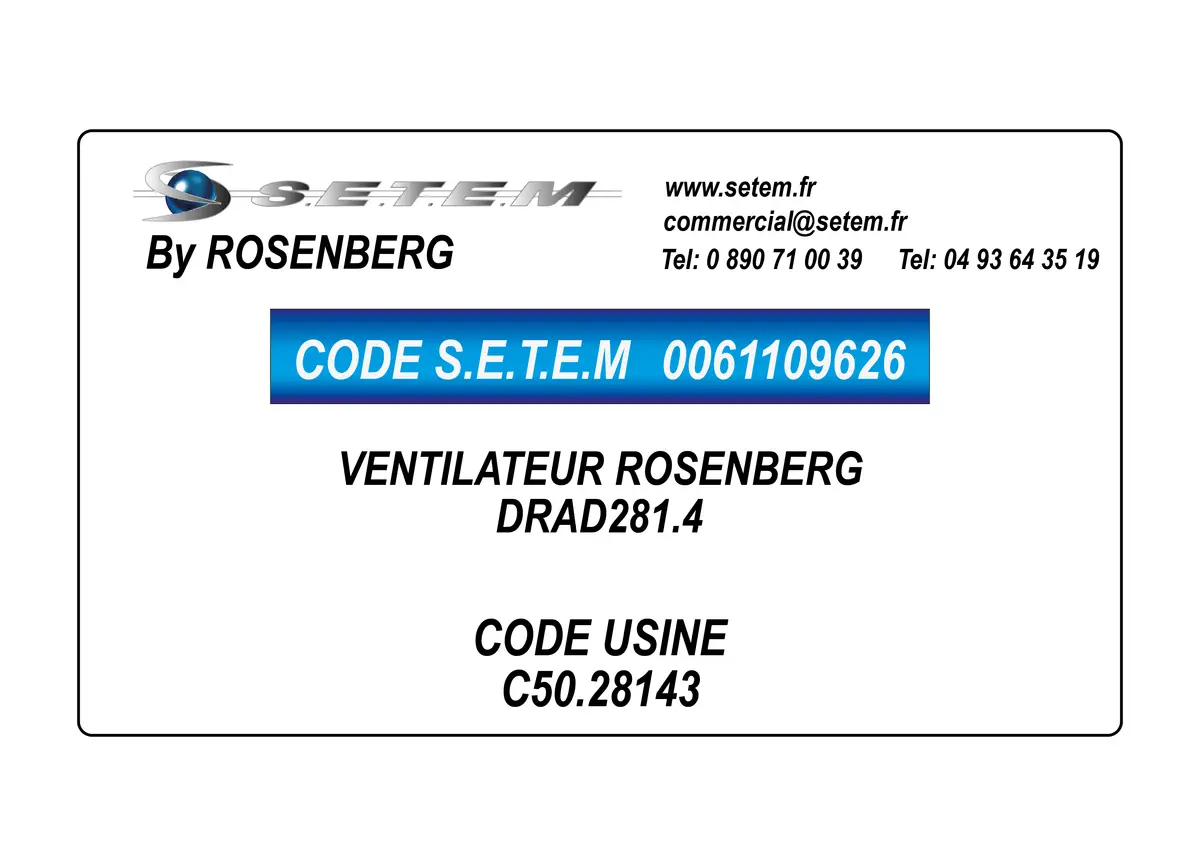 0061109626-VENTILATEUR ROSENBERG DRAD281.4 *C50.28143*
