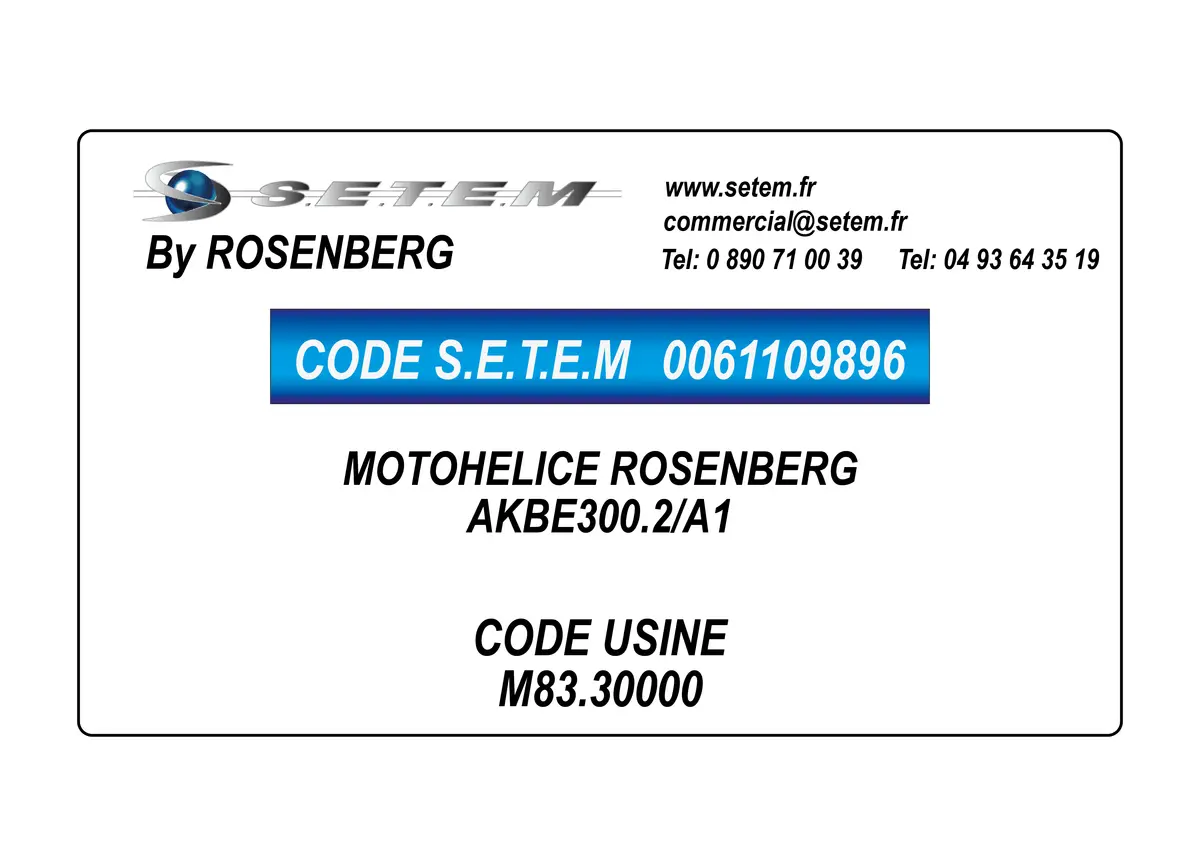 0061109896-MOTOHELICE ROSENBERG AKBE300.2/A1 *M83.30000*