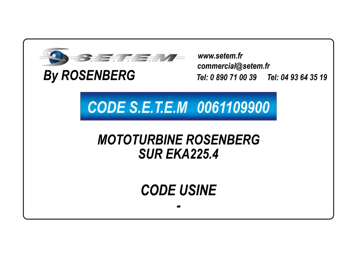 0061109900-MOTOTURBINE ROSENBERG SUR EKA225.4