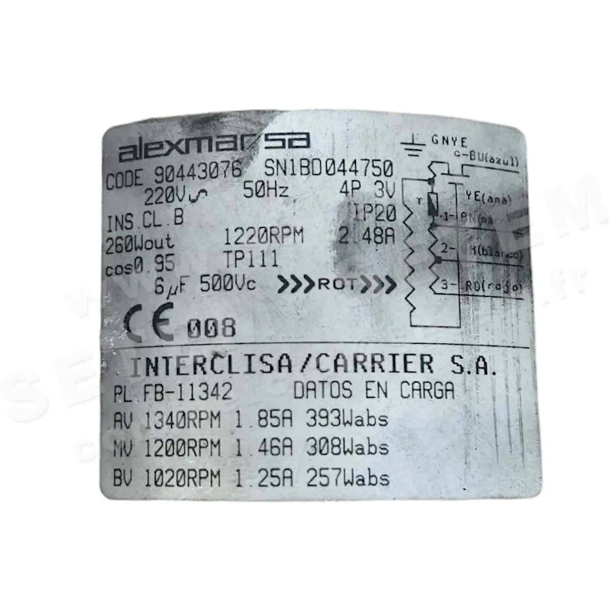 0075003075-MOTEUR ALEXMAR 90443076