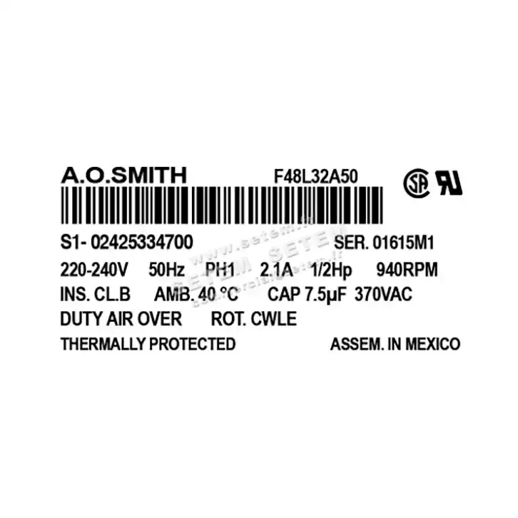 0087000048-MOTEUR AOSMITH F48L32A50 "S1.02425334700" 3