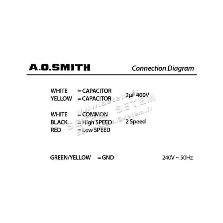 0087000070-MOTEUR AOSMITH AF2H6051K "210.025.104" 5