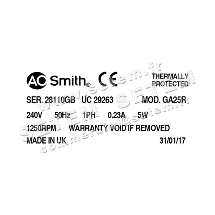 0087004952-MOTEUR AOSMITH GA25R 3