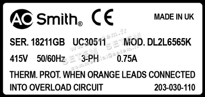 0087006565-MOTEUR AOSMITH DL2L6565K 3