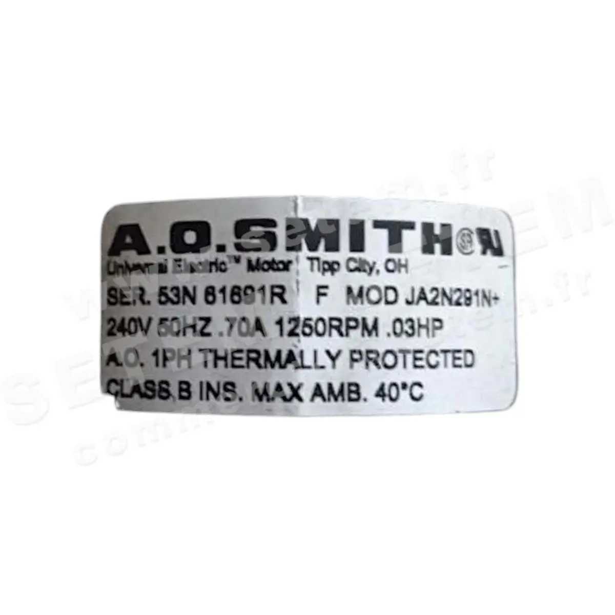 0087009950-MOTEUR AOSMITH JA2N291N+