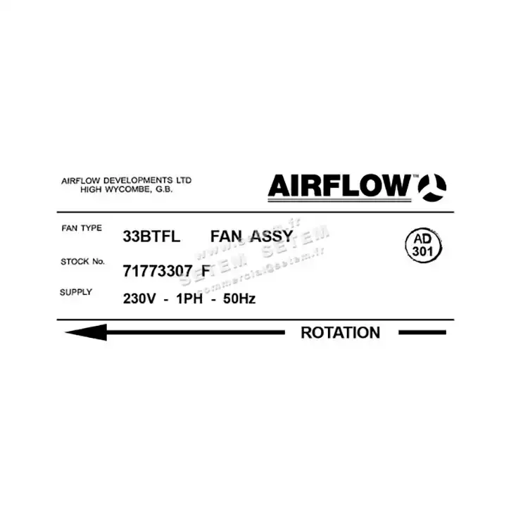 0108000033-VENTILATEUR AIRFLOW 33BTFL *71773307F* 3