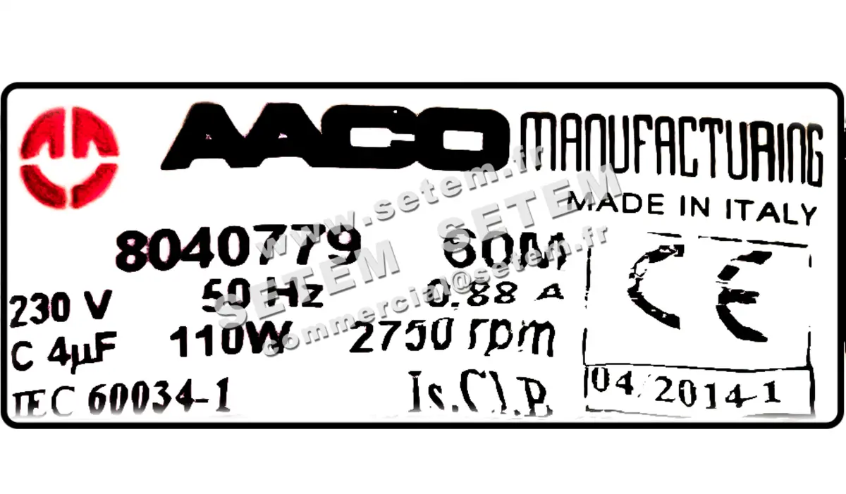 0115000007-MOTEUR AACO 60 *8040779*
