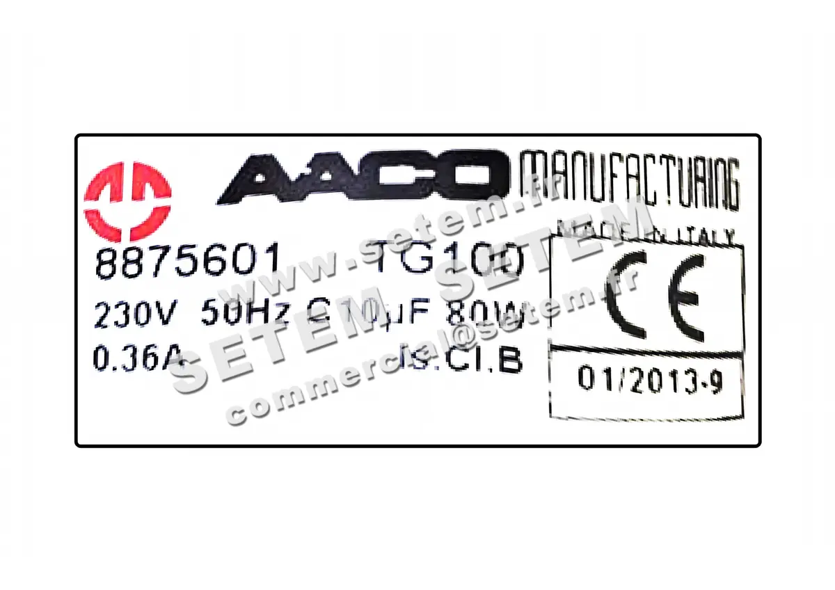 0115000009-MOTEUR AACO TG100 *8875601* 2