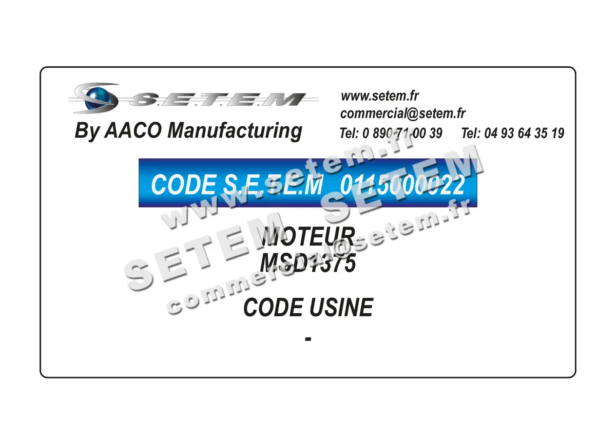 0115000022-MOTEUR AACO 60 *MDS1375* 2