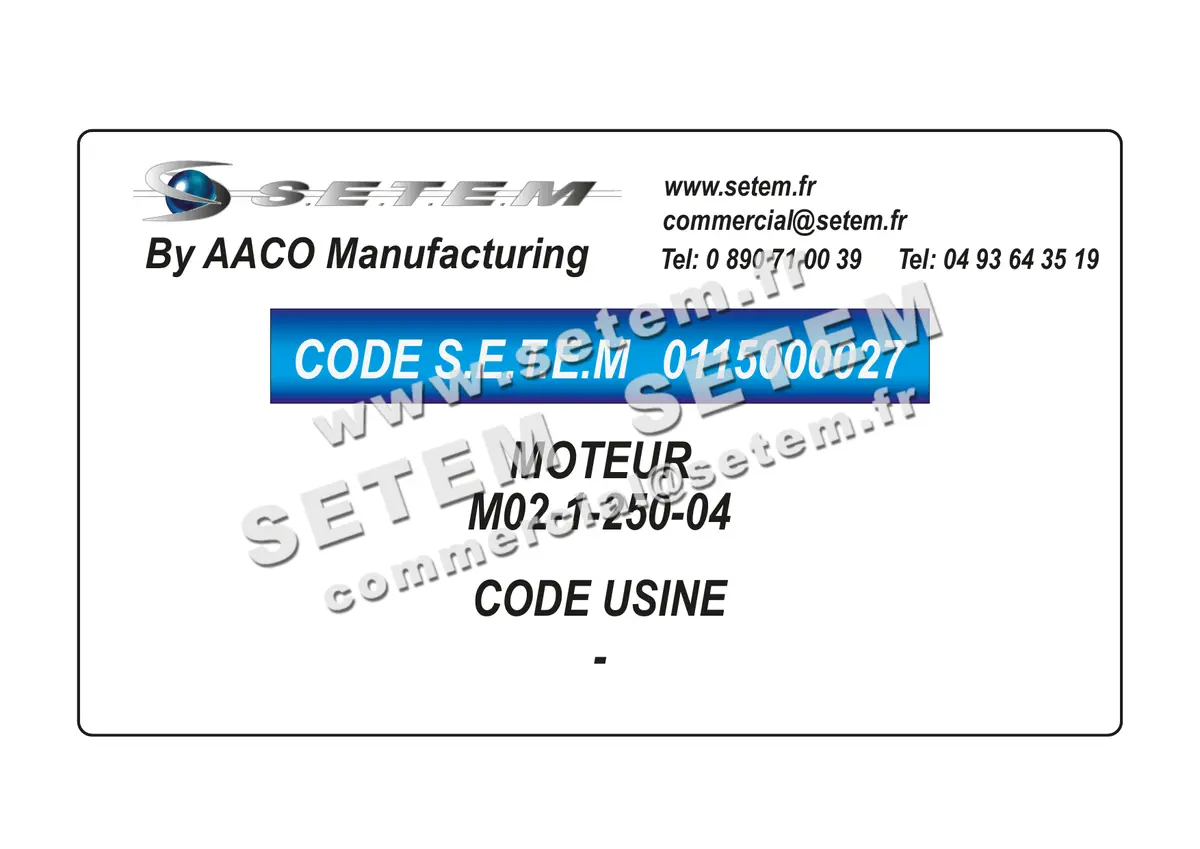 0115000027-MOTEUR AACO M02-1-250-04 2