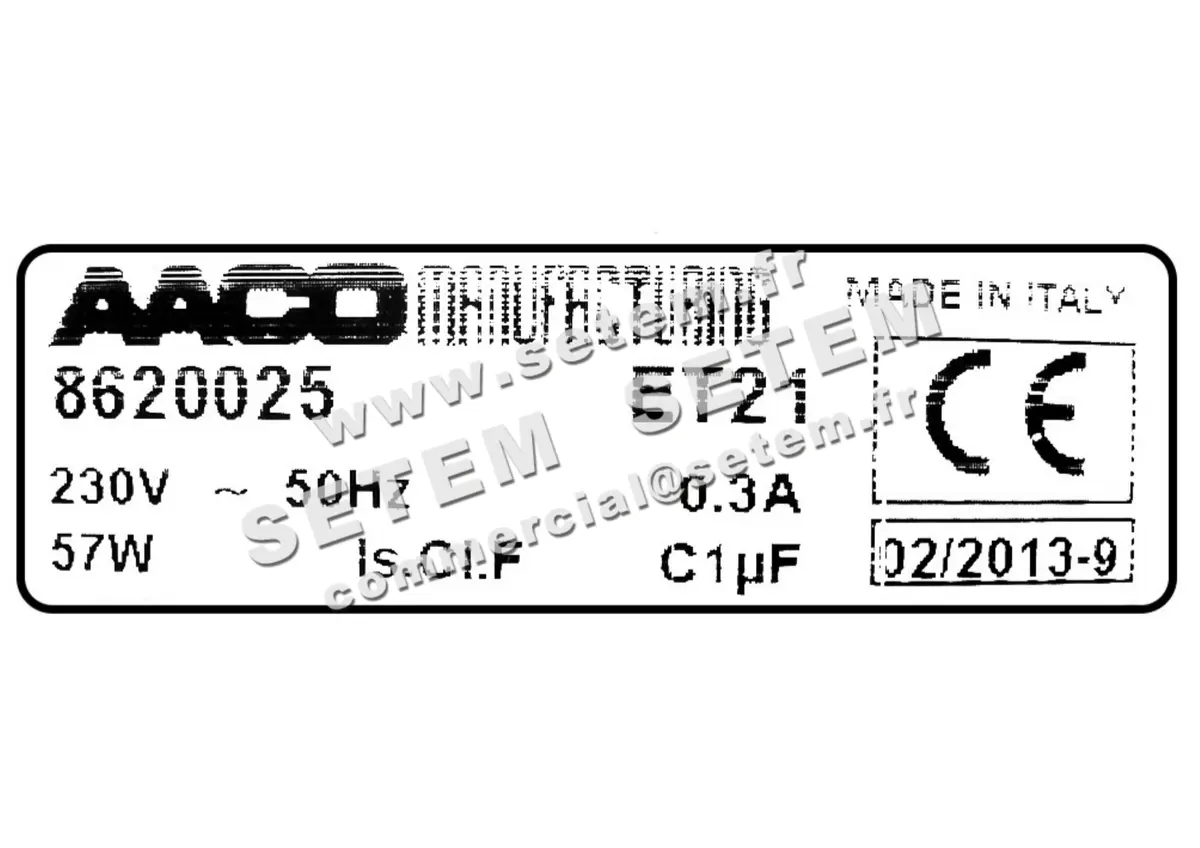 0115000108-VENTILATEUR AACO ET21 *8620025* 2