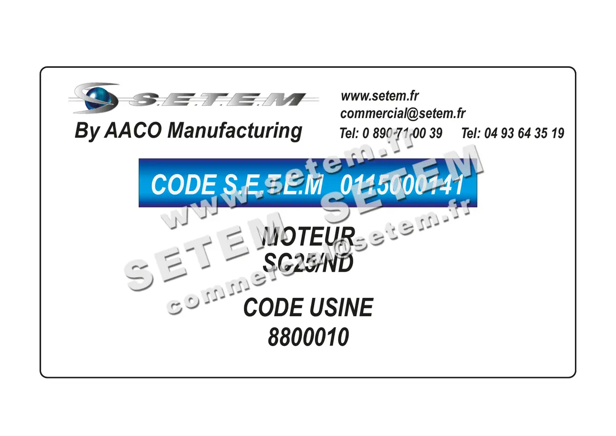 0115000141-VENTILATEUR AACO SC25 *8800010*