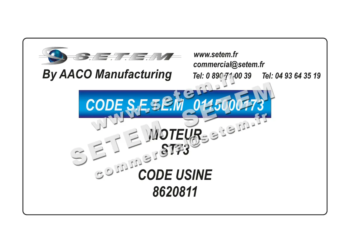 0115000173-MOTEUR AACO ST73 *8620811* 2