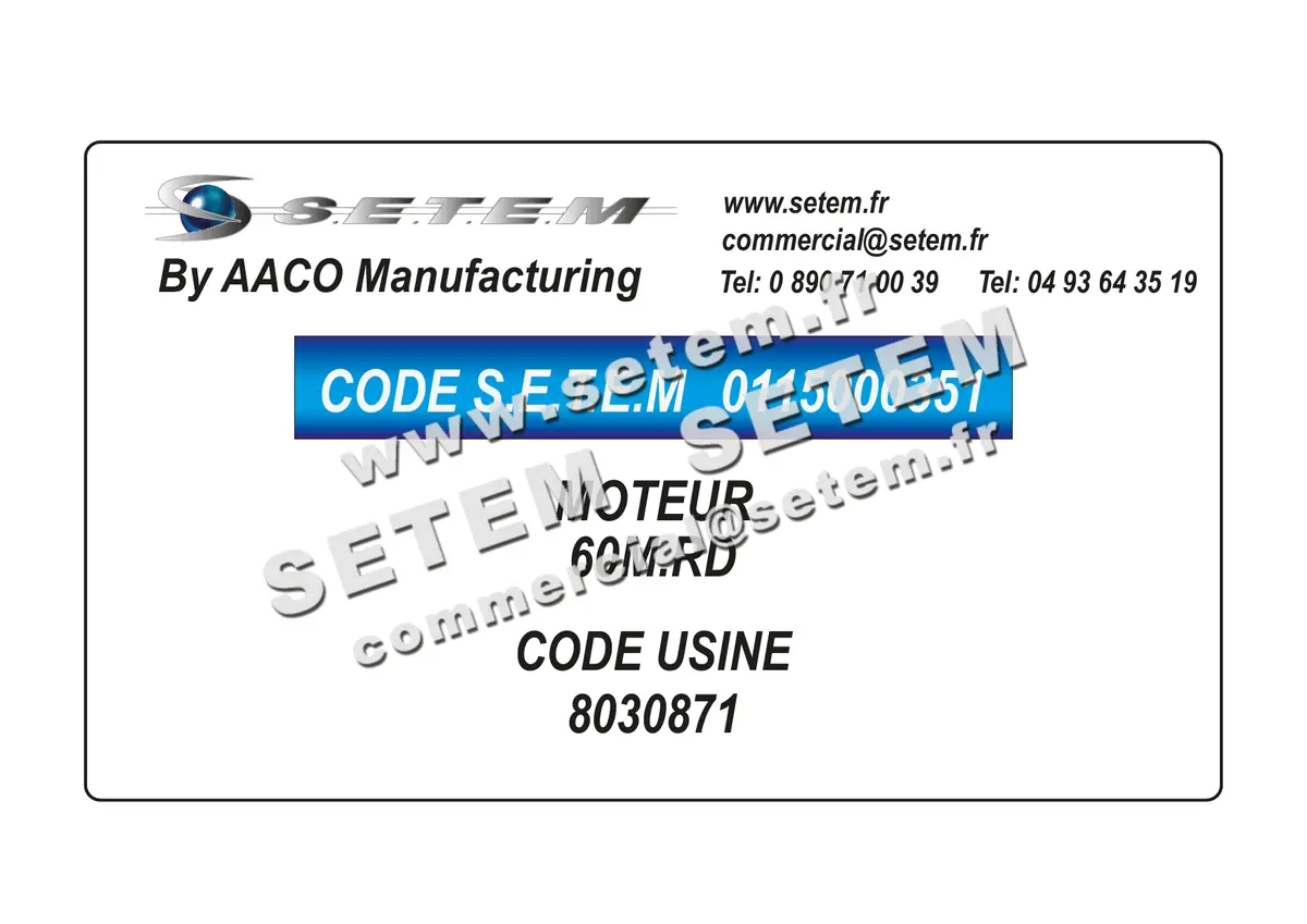 0115000351-MOTEUR AACO 60M.RD *8030871* 4