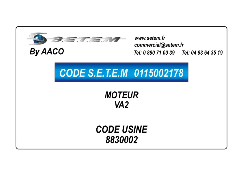 0115002178-MOTEUR AACO VA2 *8830002* 2