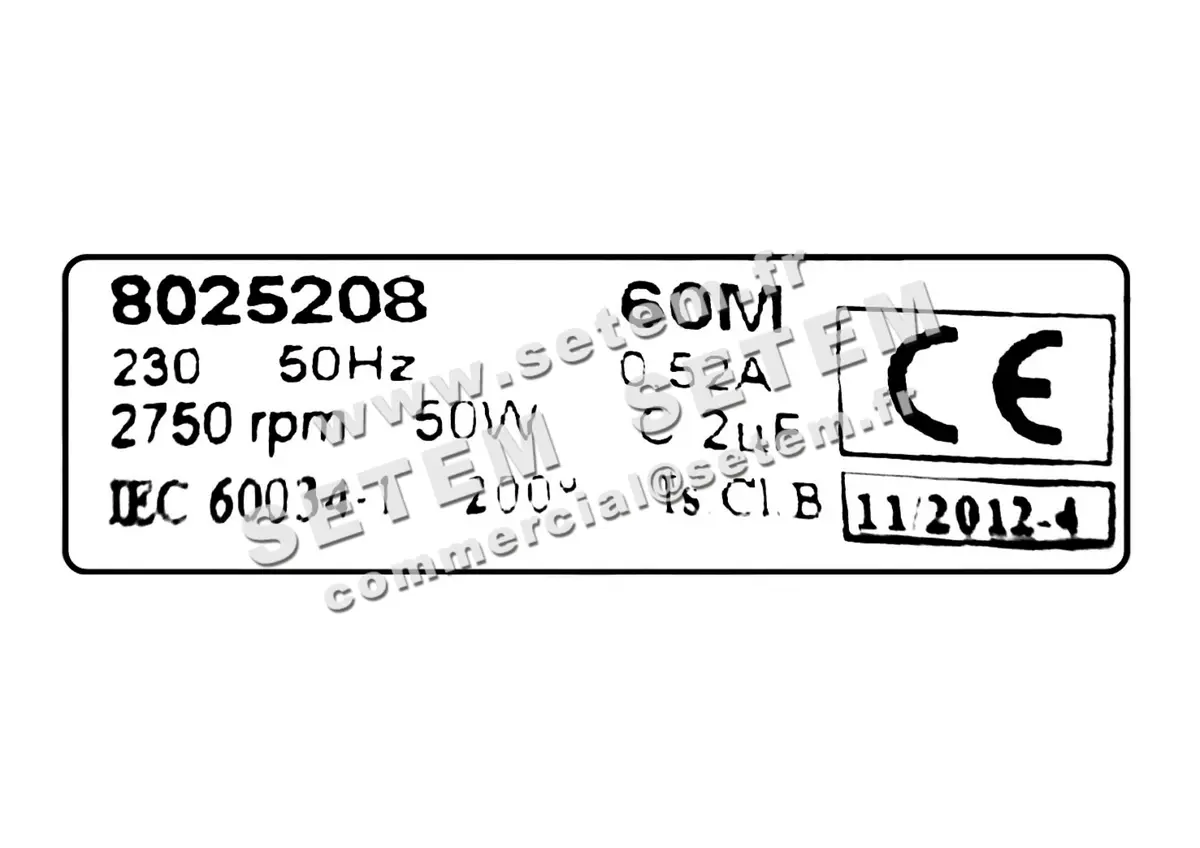 0115004789-MOTEUR AACO 60M *8025208*