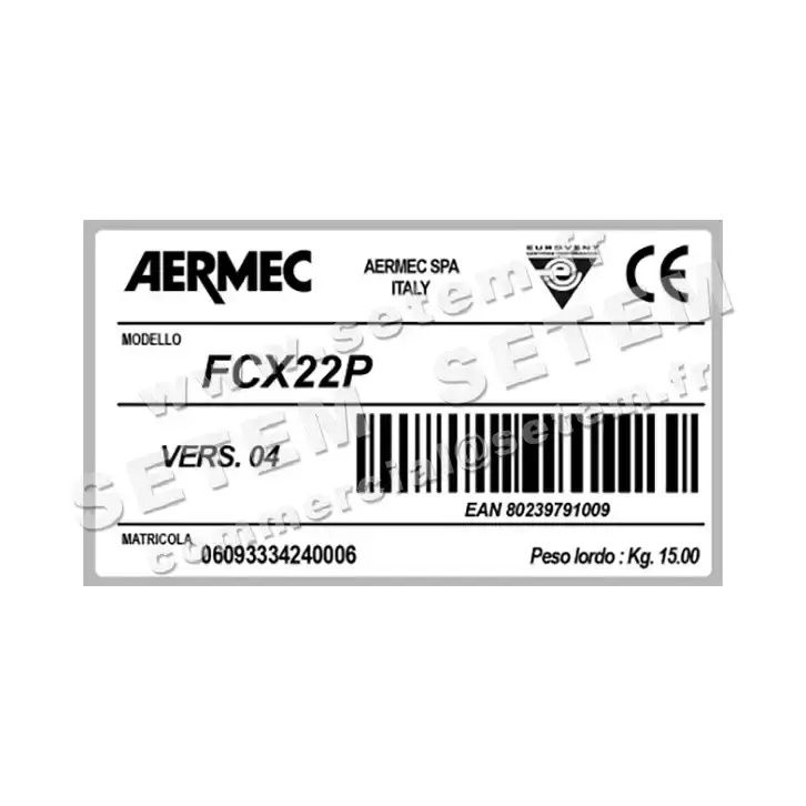 0119009105-VENTILO-CONVECTEUR AERMEC FCX 22P 3