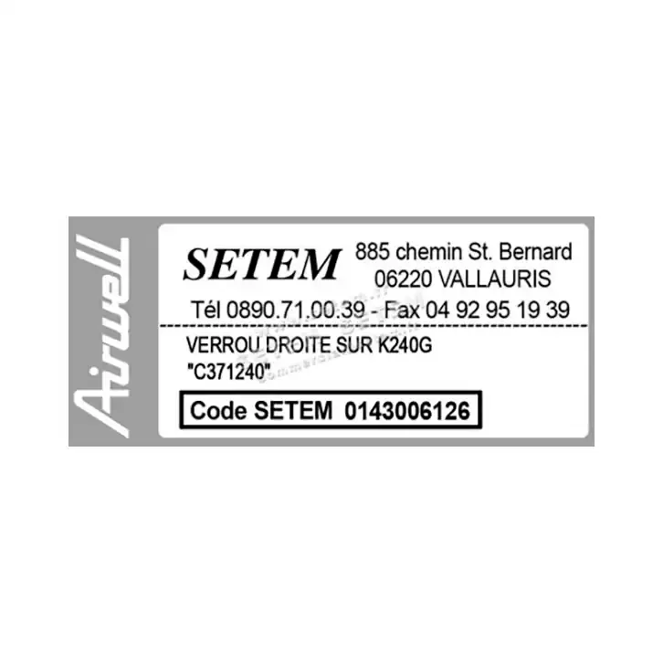 0143006126-VERROU DROIT SUR K240G AIRWELL 3