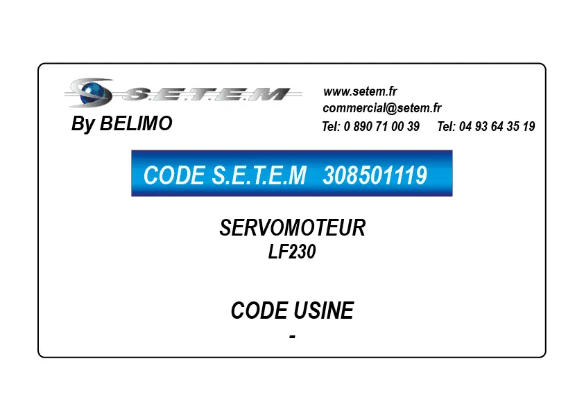 0308501119-SERVOMOTEUR BELIMO LF230
