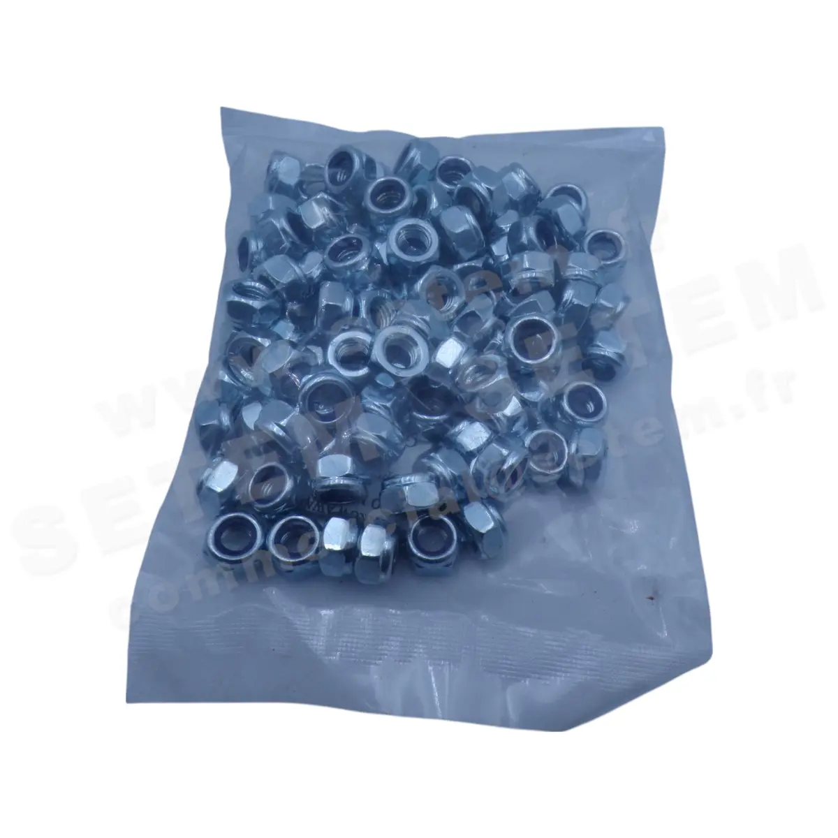 0369003451-BOITE DE 100 ECROUS FREIN 4B M8 ZN ECF8