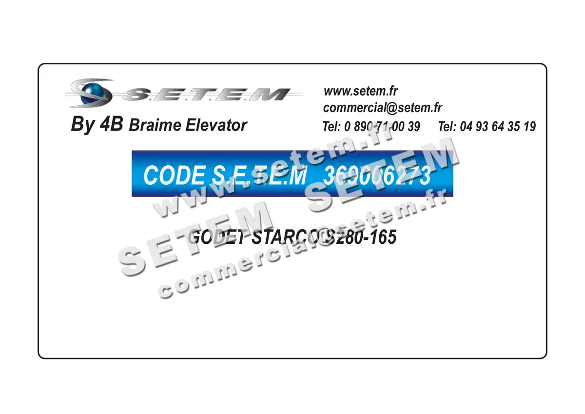 0369006273-GODET 4B STARCO S280-165 2