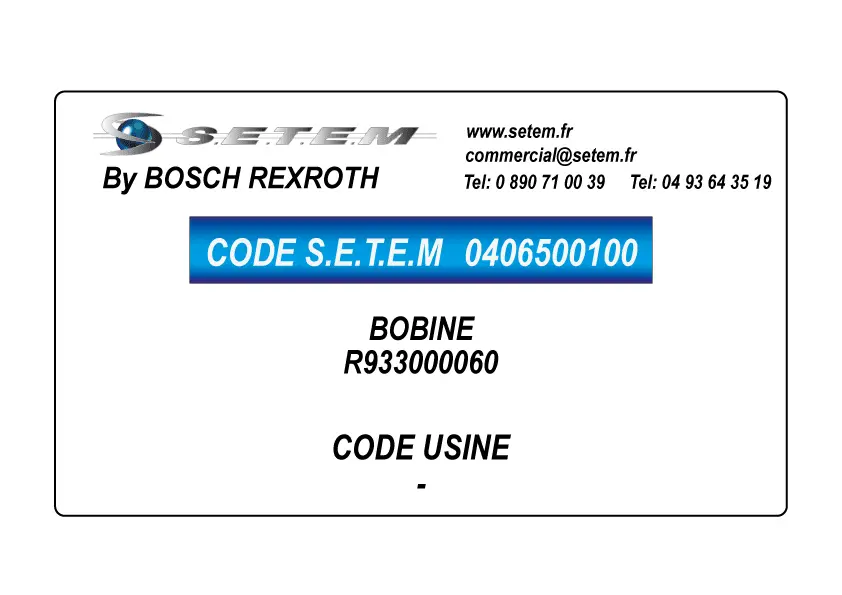 0406500100-BOBINE BOSCH R933000060
