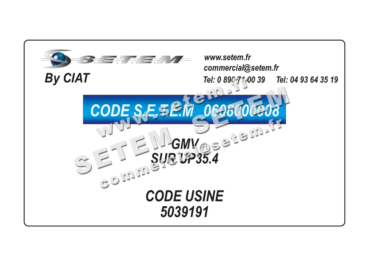 0608000008-GMV CIAT SUR UP35.4 *5039191* 2