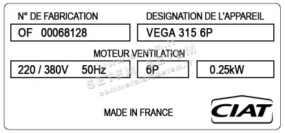 0608006120-TOURELLE CIAT 400°C/2H HORIZONTAL THEC315.6T 2