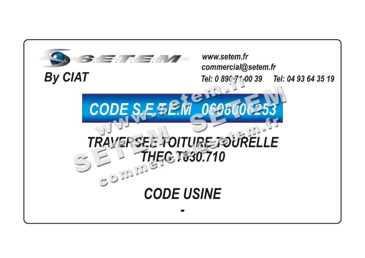 0608006253-TRAVERSEE TOITURE TOURELLE CIAT THEC T630.710