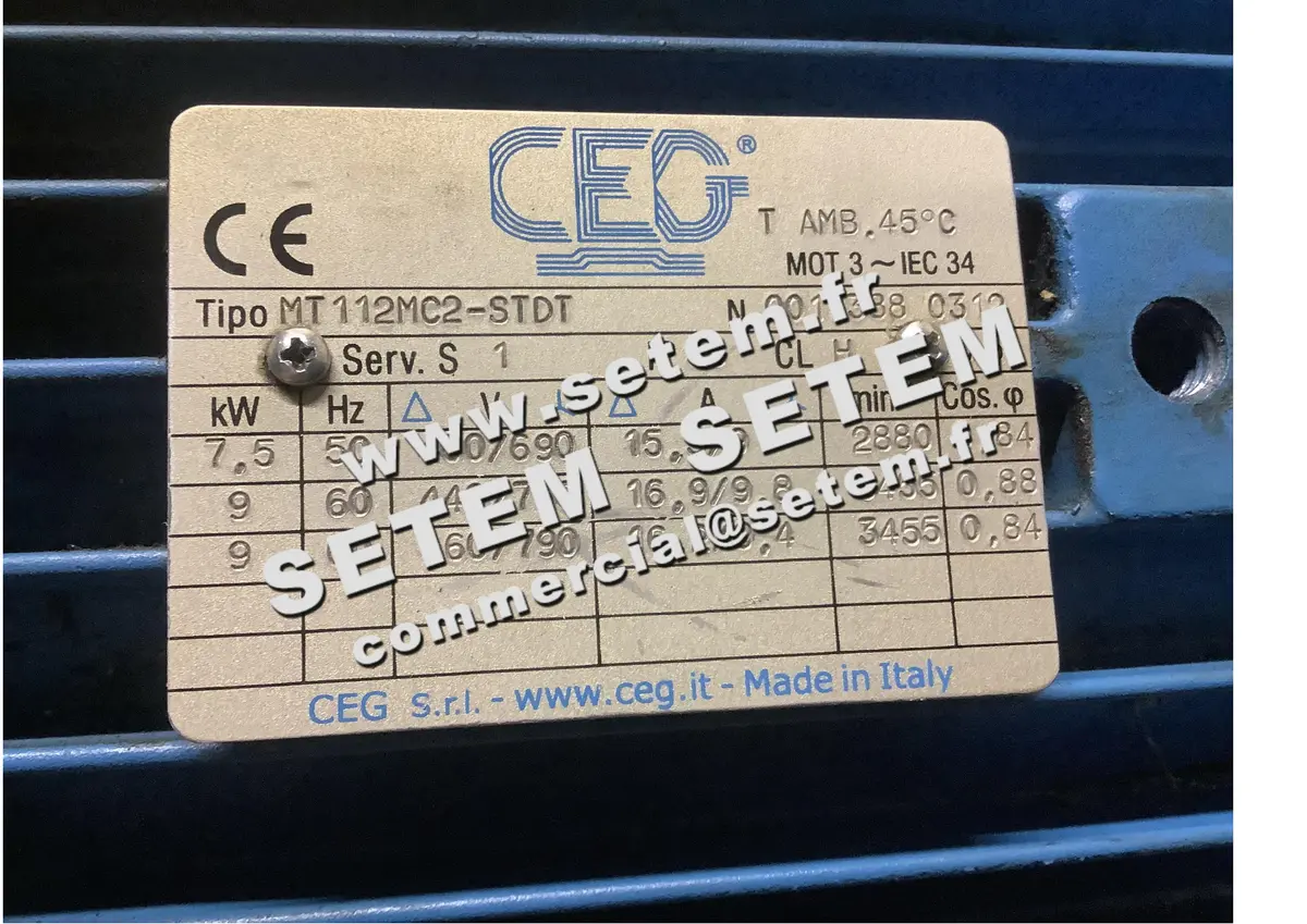 0639501000-MOTEUR CEG 7.5K0W 2P T400/690V HA112 B3 MT112MC2.STDT