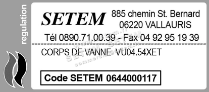 0644000117-CORPS DE VANNE CAZZANIGA VU04.54XET 2