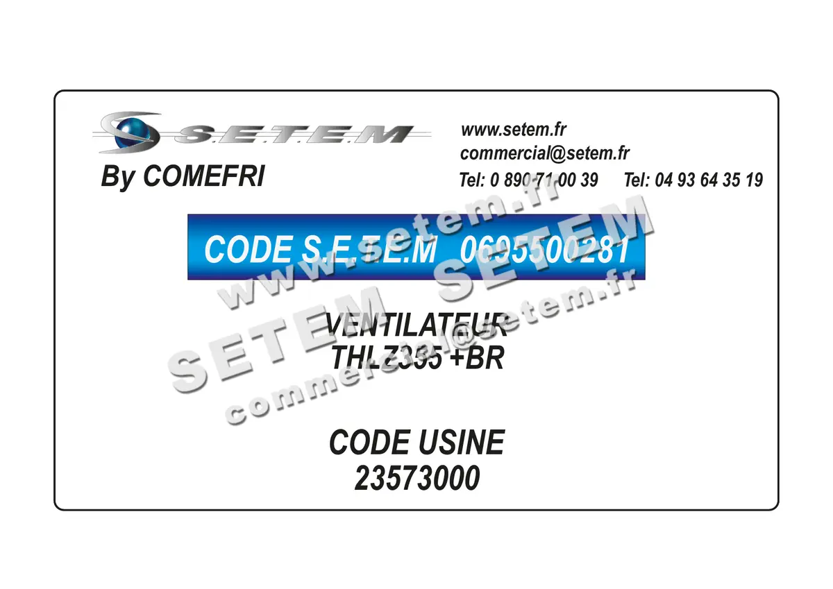 0695500281-VENTILATEUR COMEFRI THLZ355 +BR *23573000*