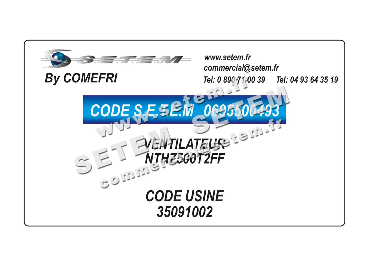 0695500493-VENTILATEUR COMEFRI NTHZ500T2FF *35091002*