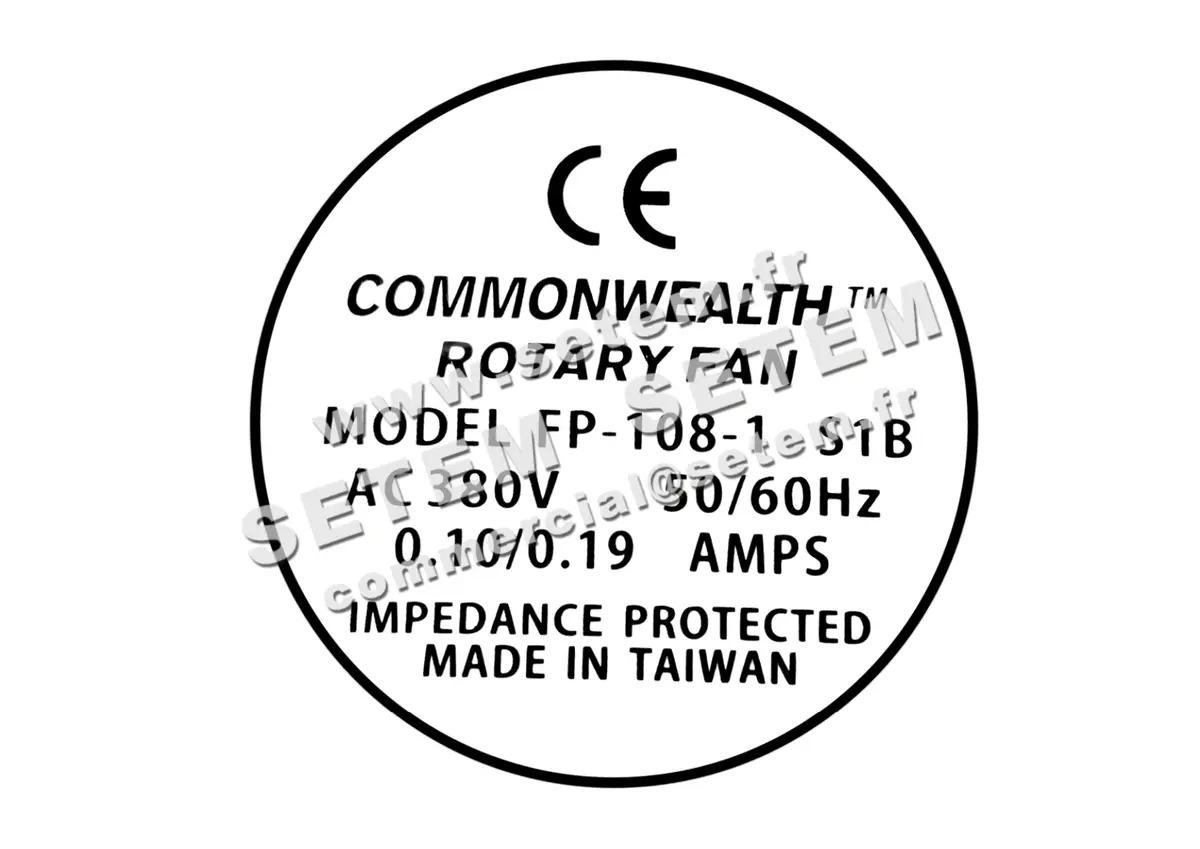 0698001124-VENTILATEUR COMMONWEAL FP-108-1S1B 380VAC 2