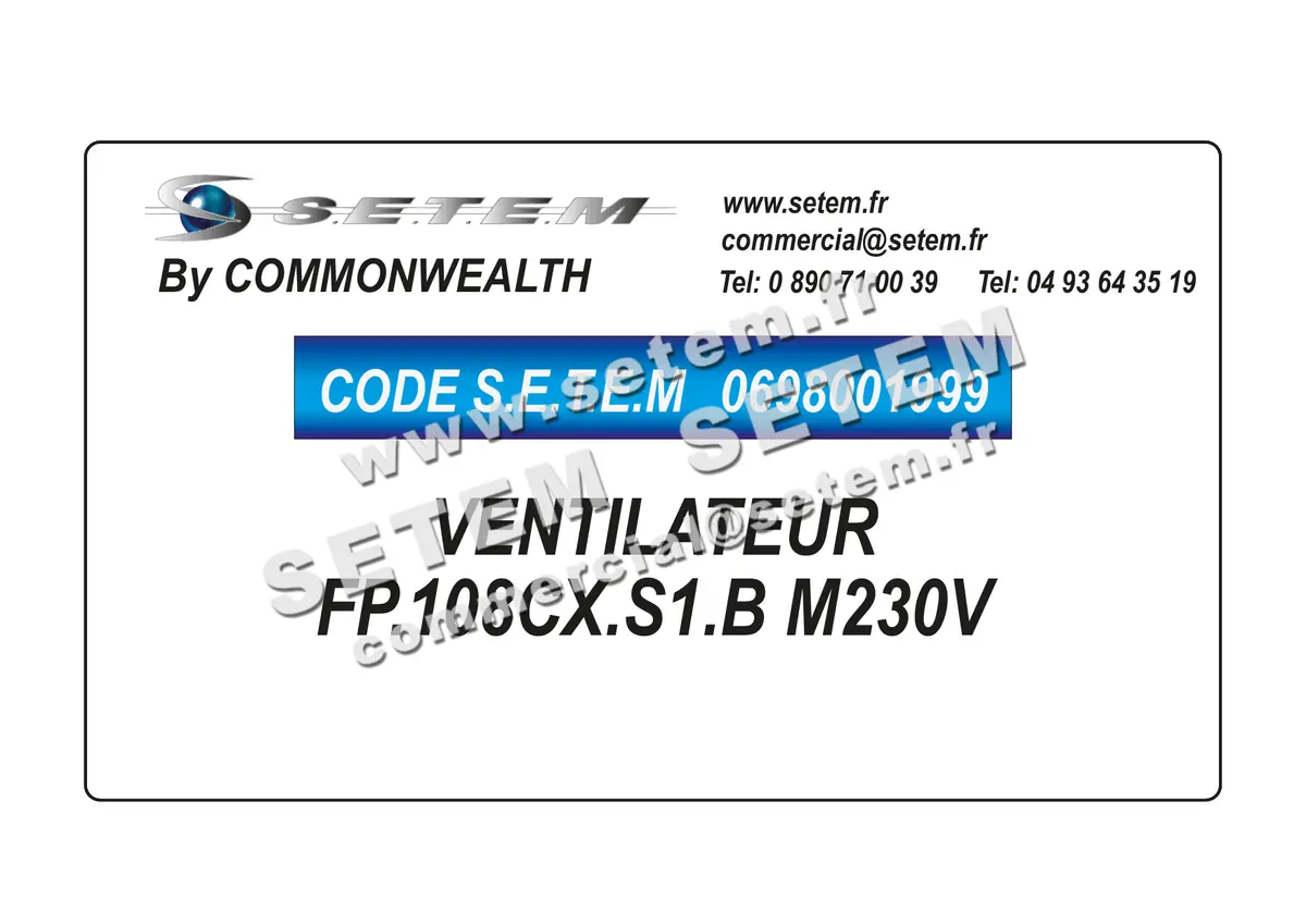 0698001999-VENTILATEUR COMMONWEAL FP.108CX.S1.B M230V 3