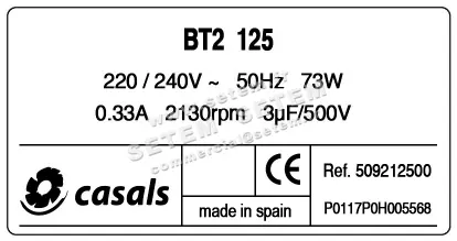 0747000251-VENTILATEUR CASALS BT2.125 *509212500* 5