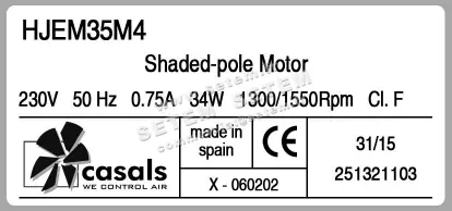 0747001010-VENTILATEUR CASALS HJEM35M4 230V 5