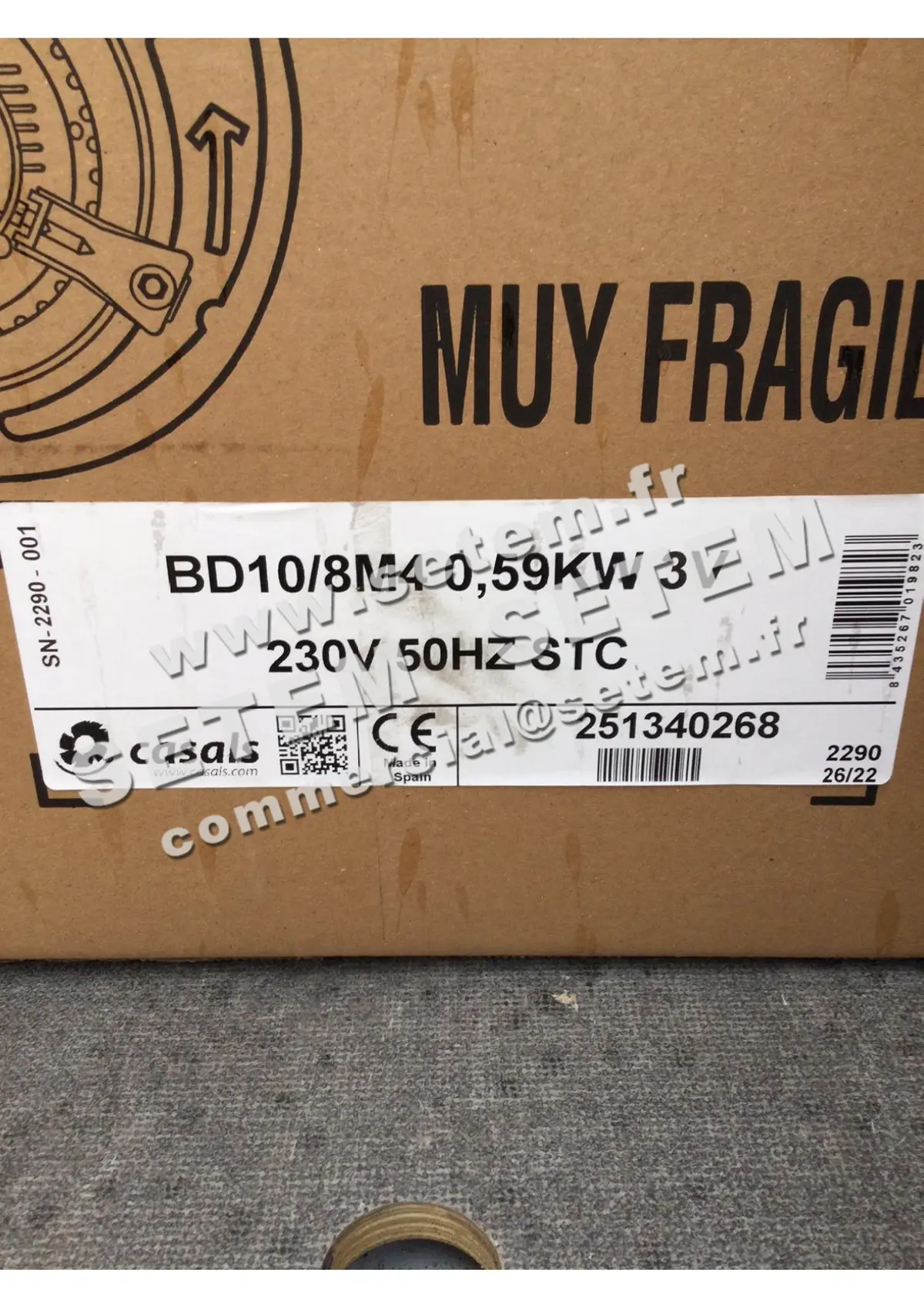 0747008191-VENTILATEUR CASALS BD10/8M4 590W 4P M230V 3V *251340268*